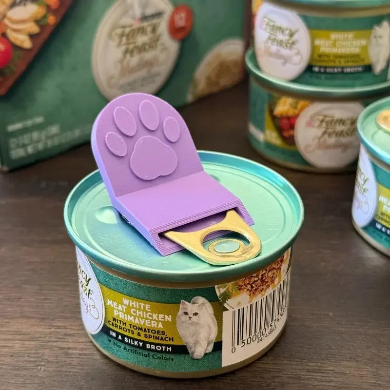 Durable Plastic Pet Can Opener - Non-Slip Kitchen Tool with Handle, Easy Clean for Dog Cat Food Cans (1Pc)