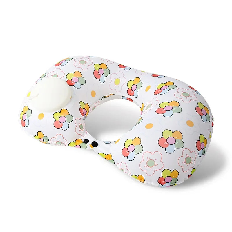 Inflatable Neck Air Pillow U Shape Neckrest Head Rest Portable Sleep Resting Folding Press Travel Pillow for Airplane Train Car