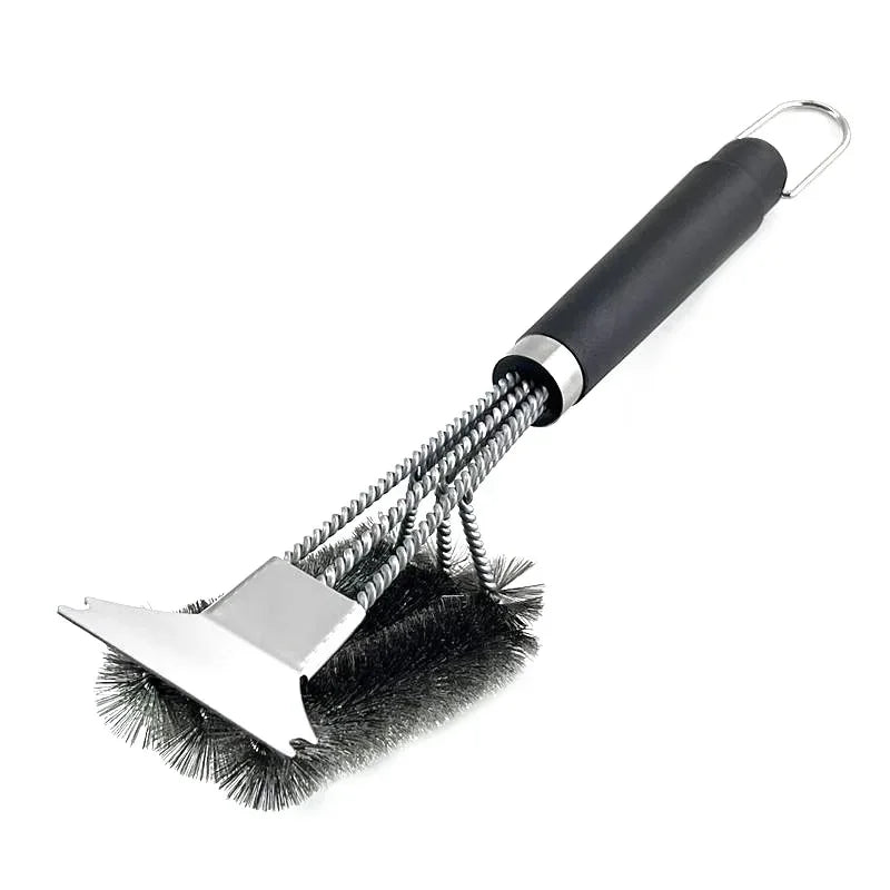 2-in-1 Safe Grill Brush - Bristle-Free BBQ BBQ Cleaner - Rust-Resistant Stainless Steel - Essential Grilling Accessories