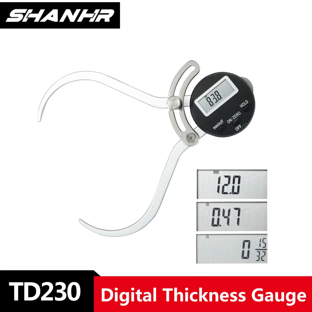 SHANHR150mm 6" Fraction/mm/in Digital Outside Caliper Thickness Gauge Outside Electronic Caliper Gauge For Woodworking