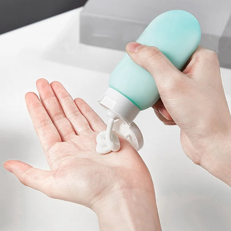 60ml/Set Silicone Travel Multicolour Cosmetic Bottles Empty Container Leakproof Refillable Bottle For Shampoo Conditioner Lotion