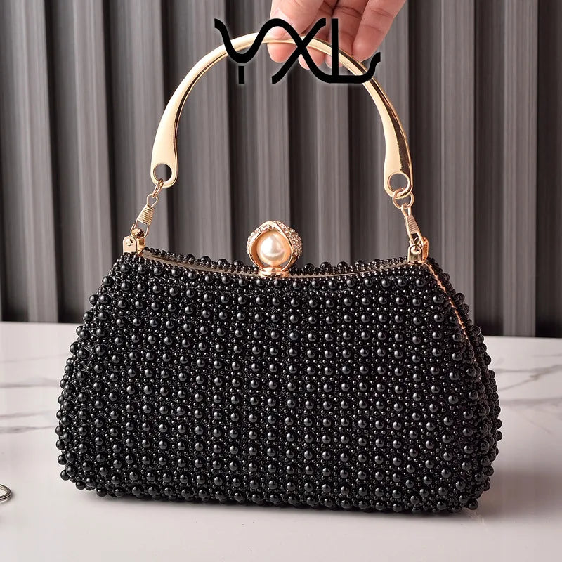 Pearl Handheld Wedding Wedding Birthday Party Evening Bag Pearl Wedding Clutch - Handheld Crossbody Bag for Birthday Banquets