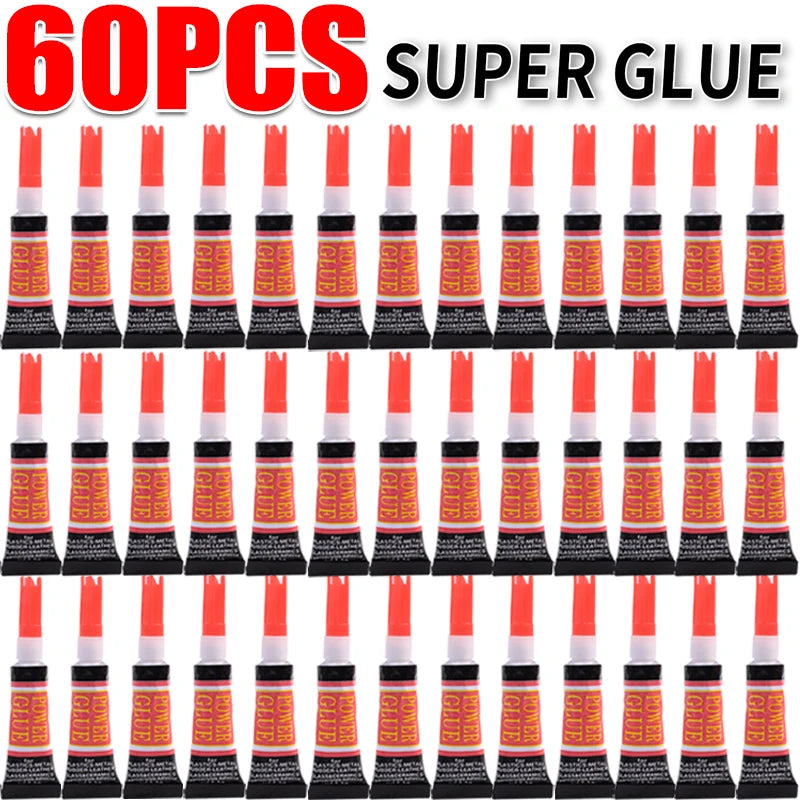 60/10PCSLiquid Super Glue Wood Rubber Metal Glass Cyanoacrylate Adhesive Stationery Store Nail Gel 502 Instant Strong Caulk