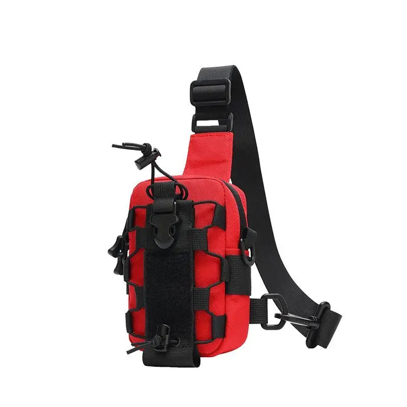 Tactical Sling Front Chest Bag Outdoor Water Bottle Pouch Hiking Trekking Phone Crossbody Climbing Shoulder Backpack Fanny Pack
