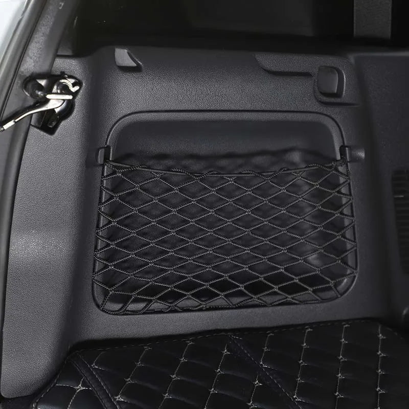Car Trunk Storage Bag Nylon Mesh Nets Car Back Rear Organizer Elastic String Luggage Net Holder Pocket For Benz Smart Fortwo 451