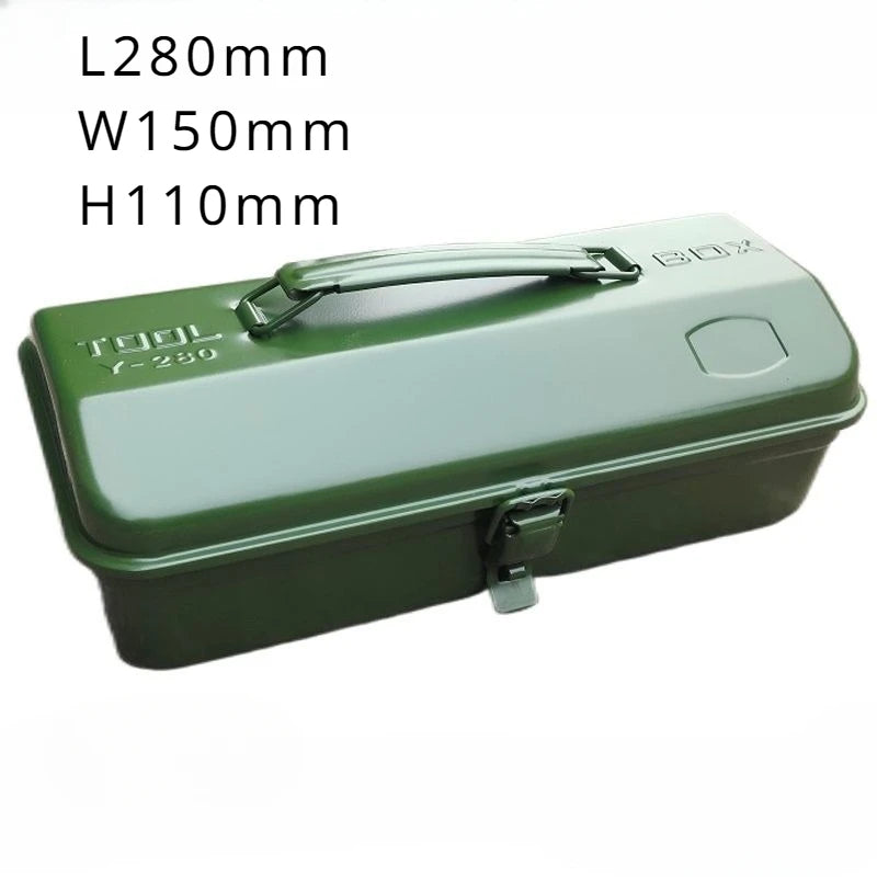Hardware Thickened Iron Toolbox Portable Large Metal Toolbox Car Storage Household Sturdy and Durable Multiple Specifications
