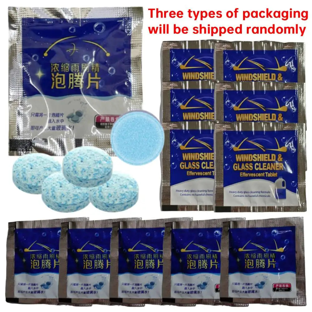 250-10PCS Solid Car Windshield Cleaners Effervescent Tablets Windscreen Window Glass Dust Wiper Car Wash Tool Car Accessories