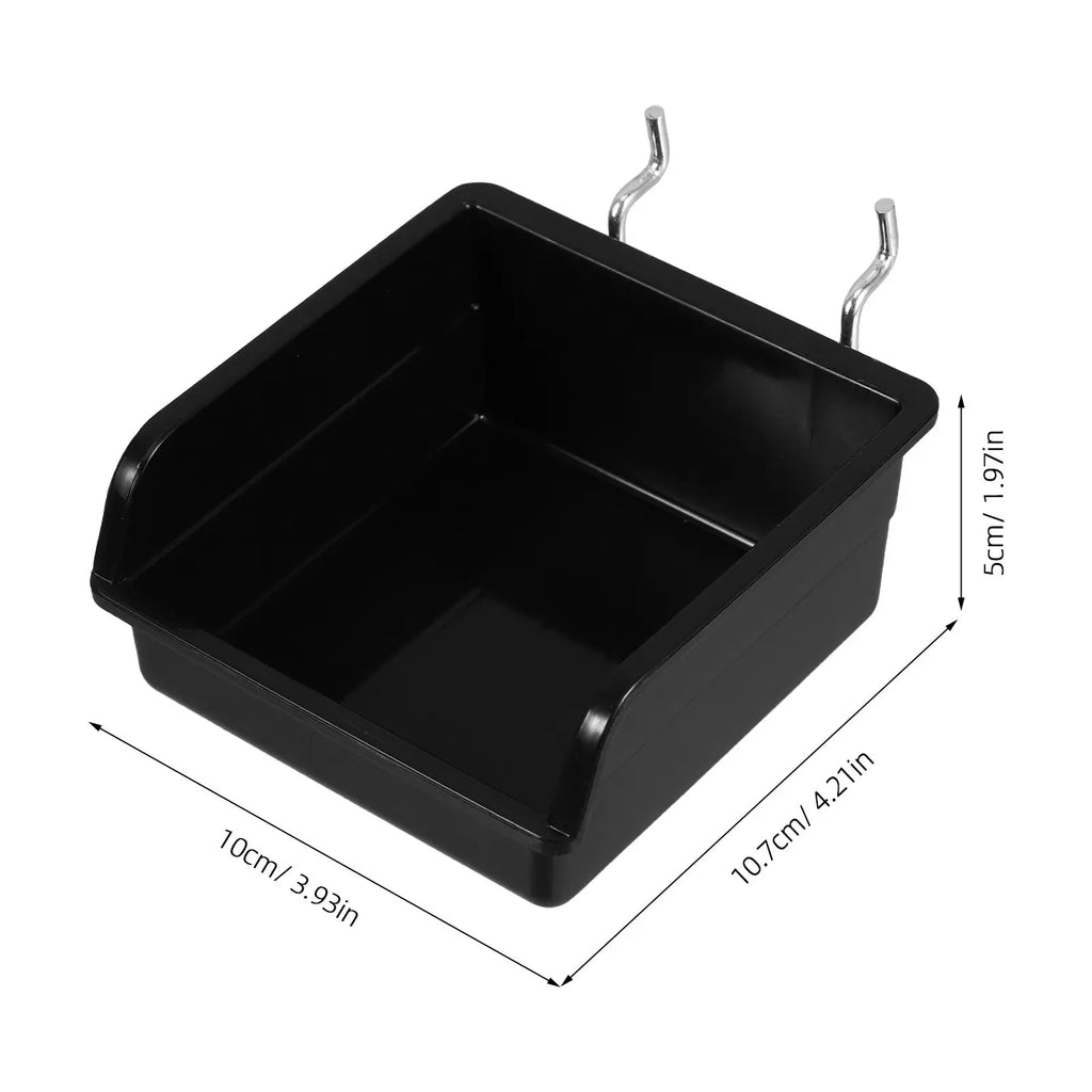 3Pcs Heavy-Duty Anti-Static Pegboard Organizer Bin Thickened Plastic Storage Box for Tools Hardware Crafts Desktop Wall Mount