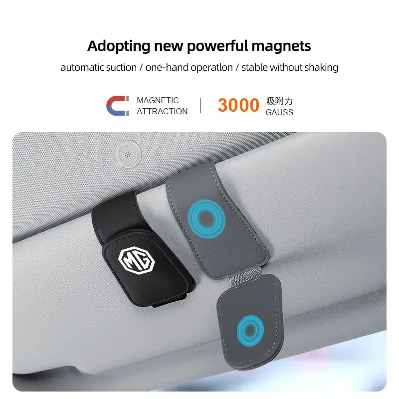 Car Interior Glasses Storage Clip Visor ID Card Holder Bracket For MG MG4 EV Cyberster ZS ES5 HS ONE MG5 MG6 MG7