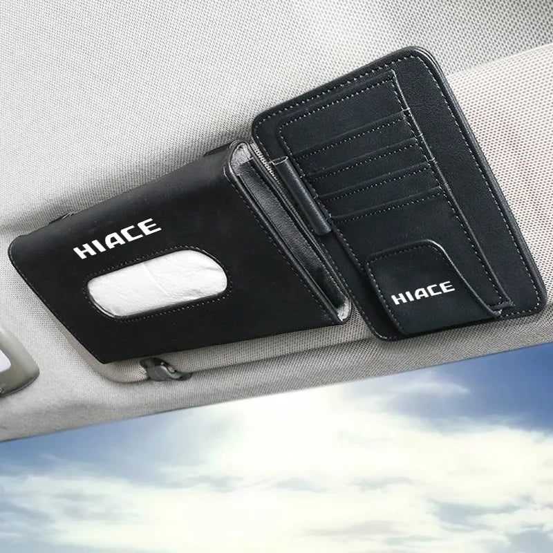 1Pcs Car Sun Visor Tissue Box And Car Sun Visor Organizer Multi-Pocke For  Toyota Hiace 2016 2017 2018 2020 2021 Auto Interior
