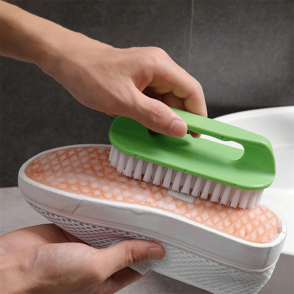 1PC Shoe Washing Laundry Brush with Handle Housework Handheld Cleaner