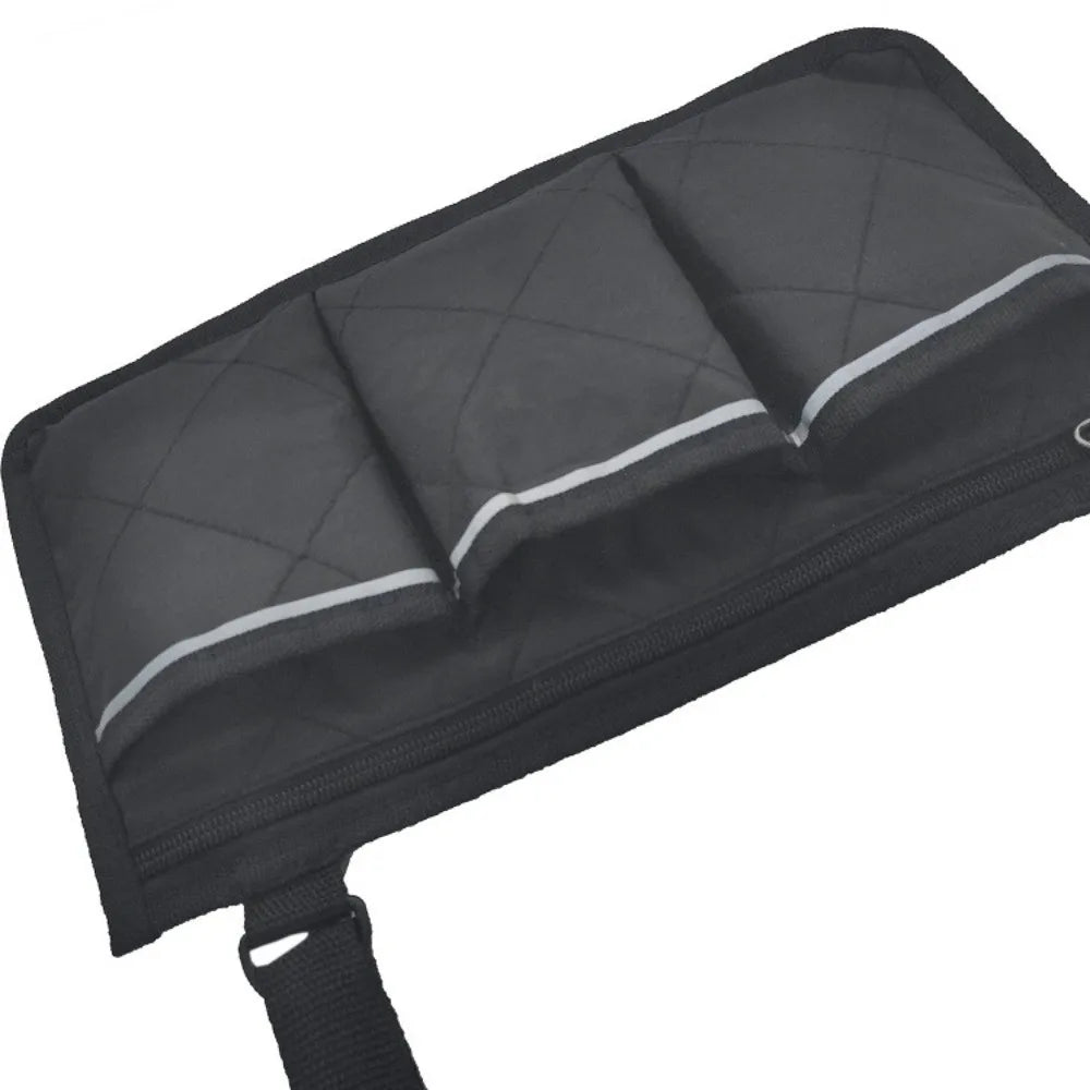 Multi-pocket Wheelchair Hanging Bag Multifunctional Waterproof Arm Rest Pouch Large Capacity Stroller Hanging Bag Wheelchair