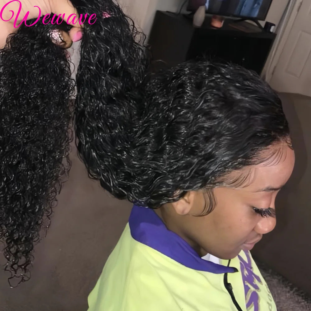 Human Hair 5x5 Glueless Curly Wig 13x6 HD Lace Front Wig 13x4 Water Deep Wave Lace Frontal Wigs 4x4 HD Closure 30 40 Inch