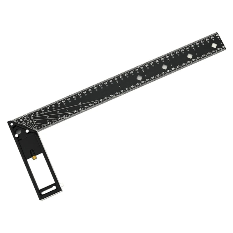 Carpenter Square Aluminum Right Ruler Angles 90 TurningRuler Woodworking Measuring Tool Gauges Angles Square