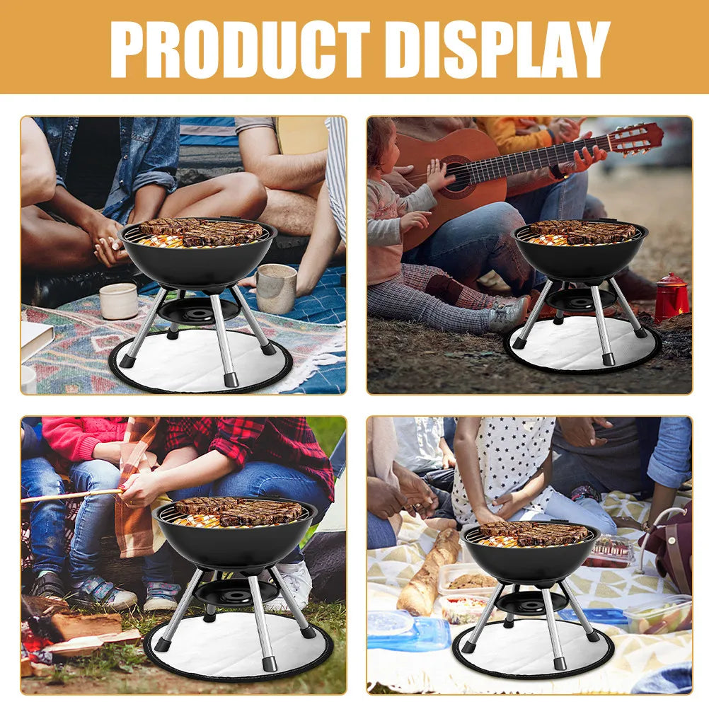 Fireproof Barbecue Grill Mat Camping Fire Retardant Pad Heat Resistant Outdoor Fire Mat for Bbq Picnic Protection
