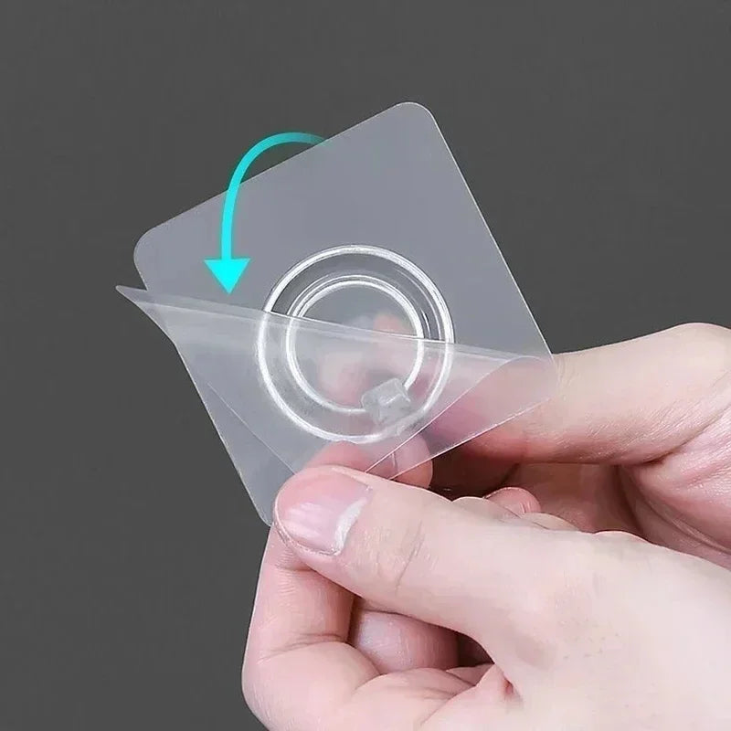 5-40pcs Transparent Plastic Duty Wall Hook for Kitchen Bathroom Office Storage No Trace No Scratch Waterproof Adhesive Hooks