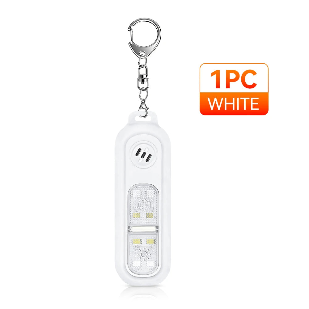 Hollarm Personal Safety Alarm Keychain 130dB for Women USB Rechargeable Protection Emergency LED Light Alarm for night running