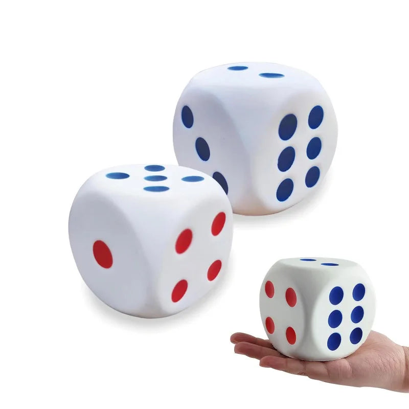 2.75" Jumbo Big Dice Colorful Dices Foam for Game  Activities Reduce Anxiety Stress Relieve for Adults Kids -Giant Soft Fun