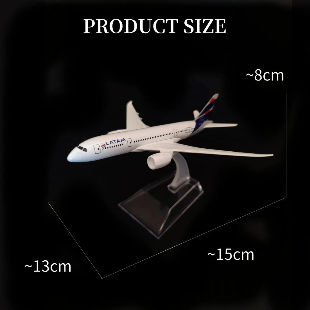 Scale 1:400 Metal Diecast Airplane Replica 15cm Airlines Boeing Airbus Model Aircraft 320 350 380 747 777 787 Miniature Toy