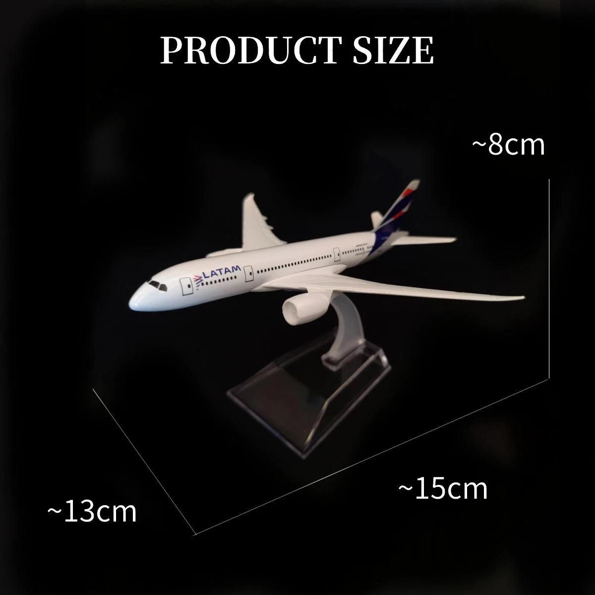 Scale 1:400 Metal Diecast Airplane Replica 15cm Airlines Boeing Airbus Model Aircraft 320 350 380 747 777 787 Miniature Toy