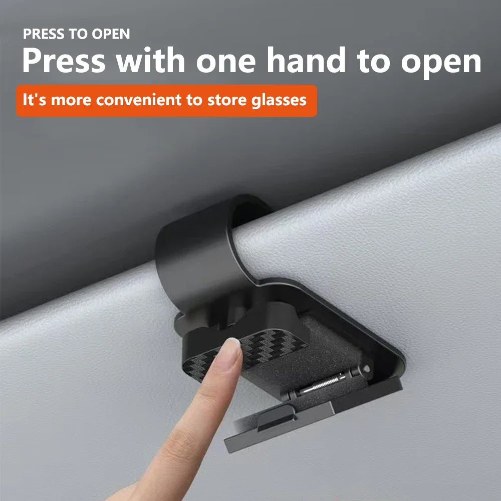 Car Sun Visor, Sunglasses Eyeglasses Mount with Ticket Card Clip - Carbon Fiber Textured Eyeglass Clip For Mazda MX-5
