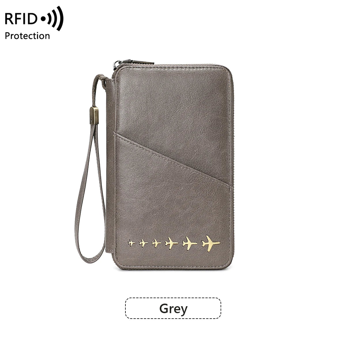 New Family Passport Holder Wallet RFID Blocking Travel Document Storage Bag Women Men Multifunctional PU Leather Passport Wallet