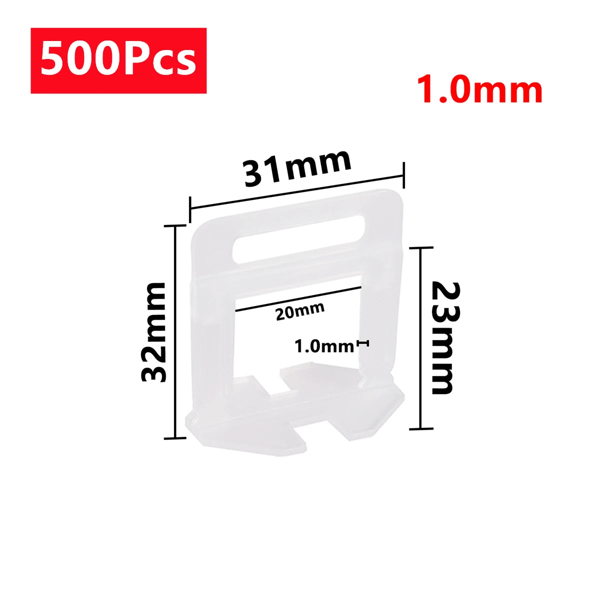 Plastic Tile Flat Leveling System Tools 100/200/500Pcs Tile Adjustment Clips Pliers Wedges Tile Laying Ceramic Wall Construction