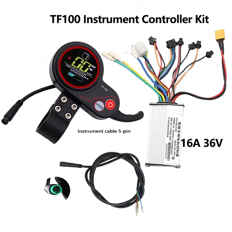 FOR 36V 16A 48V 20A Brushless Motor Controller TF-100 LCD Display Meter for Kugoo M4 Electric Scooter Bike Modification