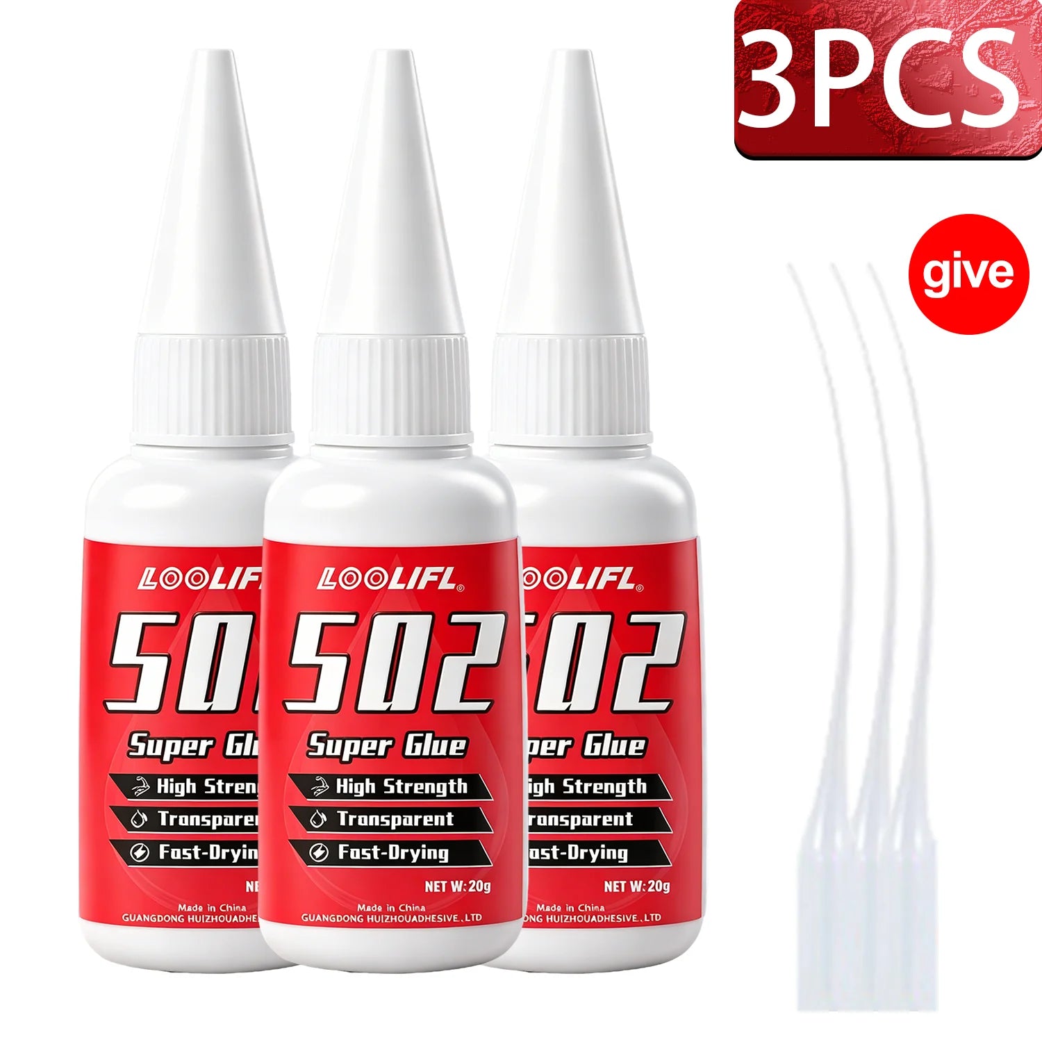 Quick Dry Super Glue 502 Instant Strong Bond Multi‑purpose Clear For Home Industrial Daily Fixing Metal Wood Glass DIY Repair