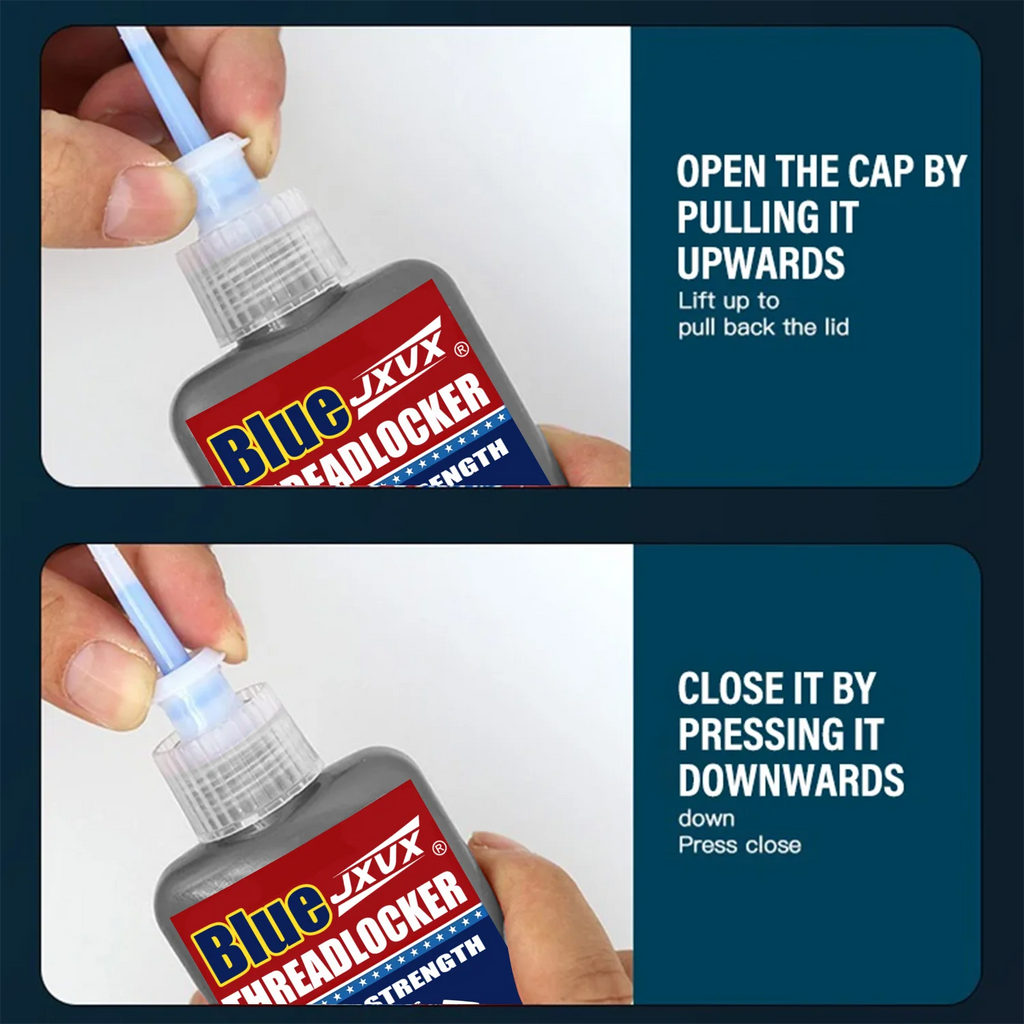 50ml Thread Locker High Temperature Medium Strength Anti-Loosening Thread Blue Screw Glue Quickly Cured Epoxy Thread Locking Agent Anaerobic Adhesive  Corrosion-Resistant Automotive Grade.