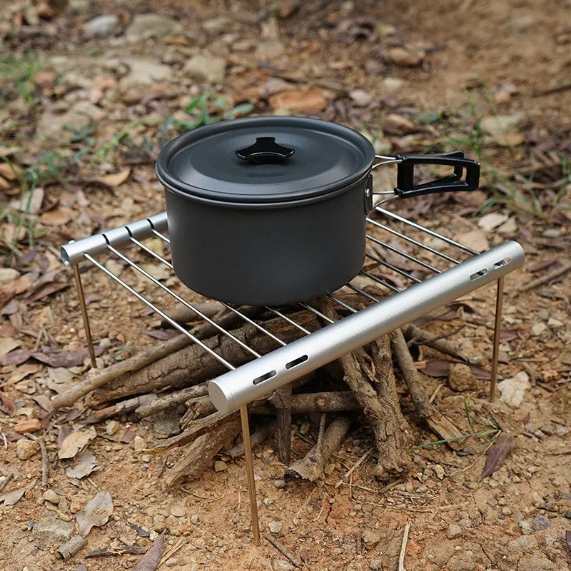 Foldable Mini Pocket Stainless Steel BBQ Grill Portable Compact Barbecue Stove For Home Backyard Park Outdoor Cooking Accessorie