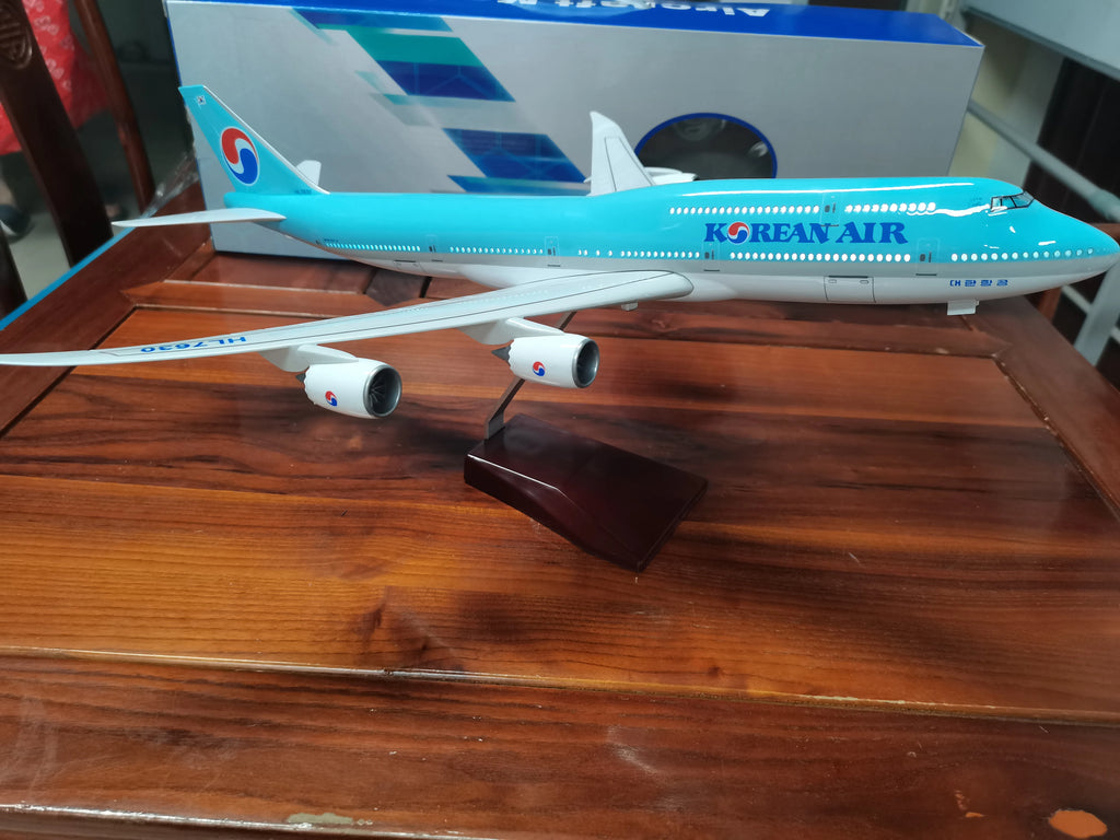 B747 Korean Air Airplane Model 47cm Planes Model 1:150 Scale Resin Diecast Aircraft Model Collectible Miniatures Adults Fun Gift