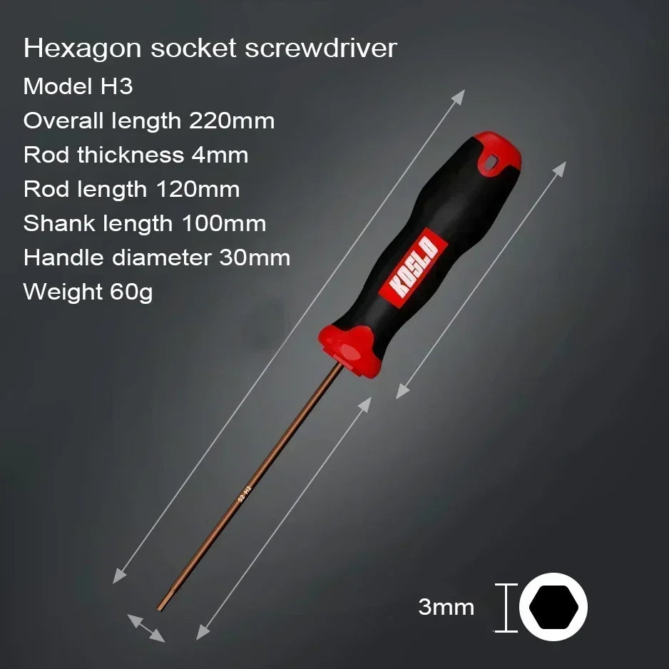 2025 New Internal Hexagonal Screwdriver Small Wrench Hexagonal Star Set Tool Extended Straight Shank Hexagonal Edge Bicycle