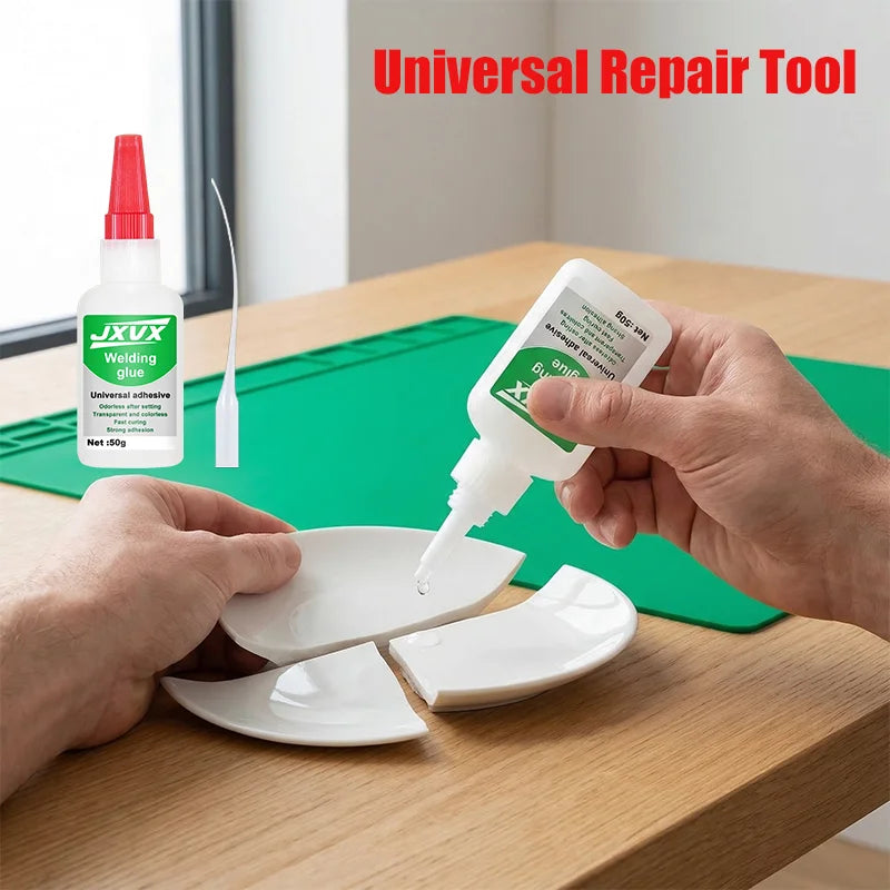 5Pcs 50g High Strength Welding Super Glue Oily Glue Universal Adhesive Instant Glue for Metal Resin Glass Wood DIY Transparent Quick Repair Tool
