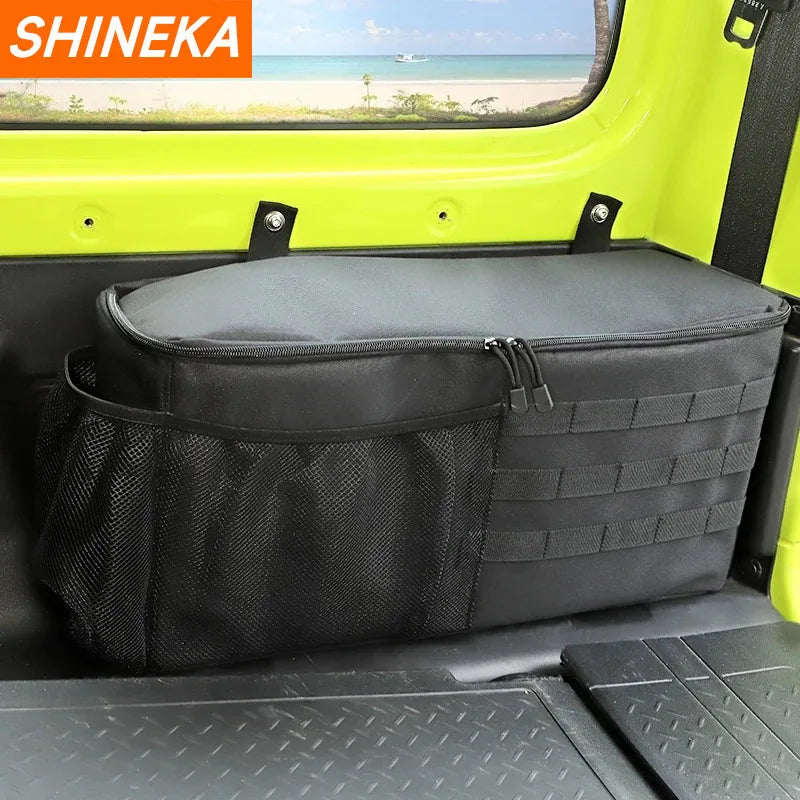 SHINEKA Car Trunk Side Storage Bags Organizer Accessories for Suzuki Jimny JB74 JB64 2019-2025 Up Stowing Tidying Interior Parts