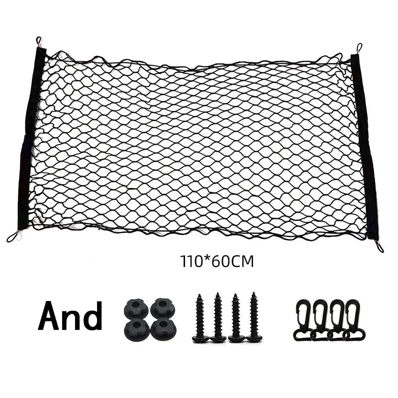 Car Trunk Elastic Stretchable Net Universal Luggage Cargo Storage Nylon Mesh Nets Car Organizer Car Interior Mesh Network Pocket
