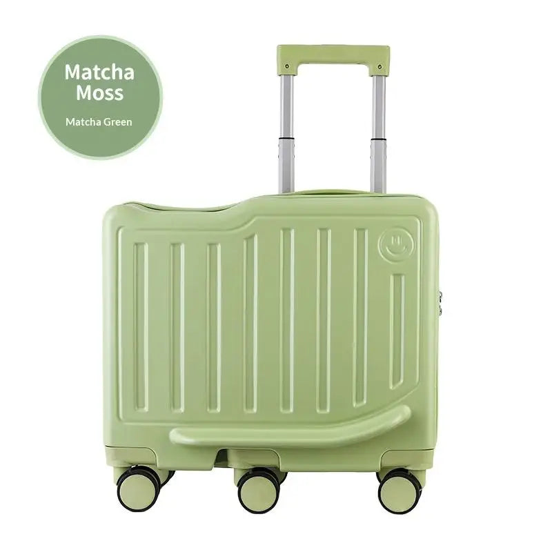 Kids Luggage Ride On 20 Inch Carry On Password Lock Portable Rolling Suitcase for Short Trip Toddler Birthday Present Travel Cut