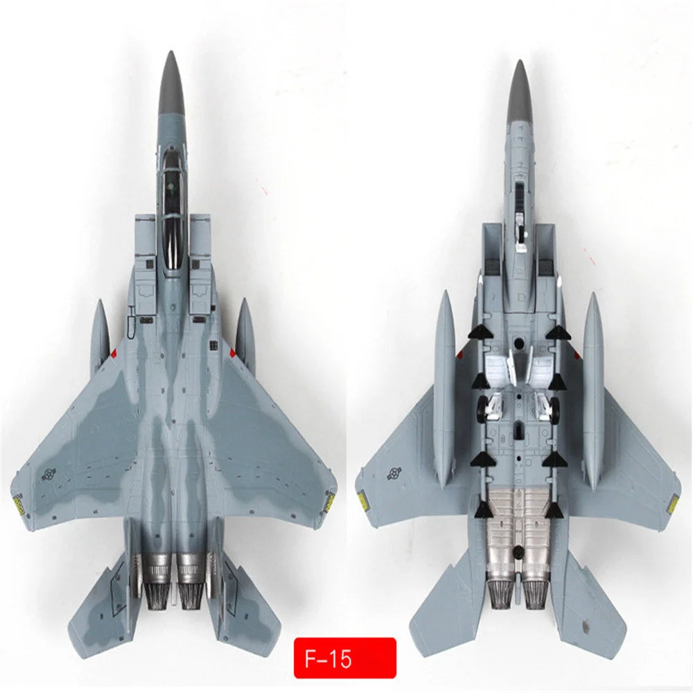 1Set 1:100 Scale F-15 Grumman Tomcat Fighter Attack US Navy Metal Alloy Military Airplane Model Collection Souvenir Xmas Gifts