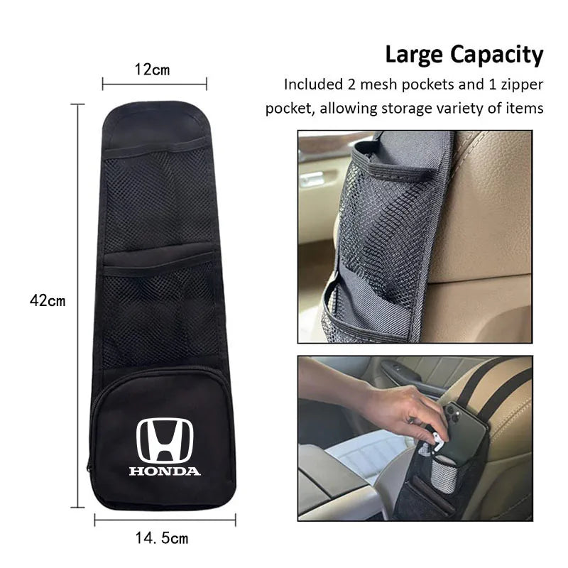 Car Seat Organizer Seat Side Storage Bag Drink Holder For Honda Civic CRV Fit gp5 Jazz Veze Odyssey XR-V adv 350 Car Accessories