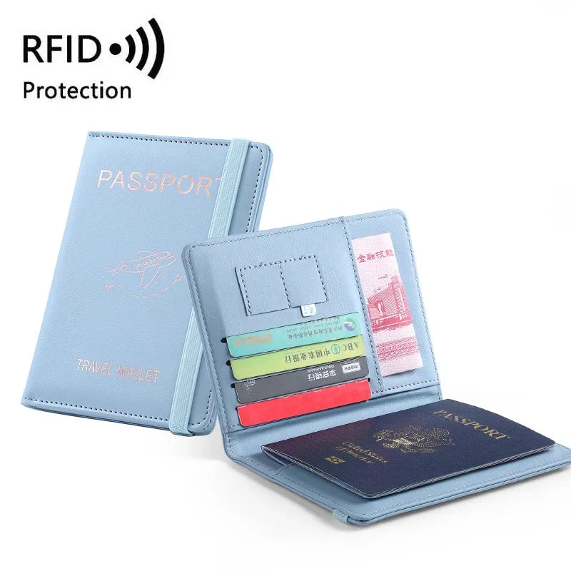 Multi-Function Passport Cover Fashion Pu Leather Case Holder Large Capacity Travel Necessary Information Storage Accessorie Item