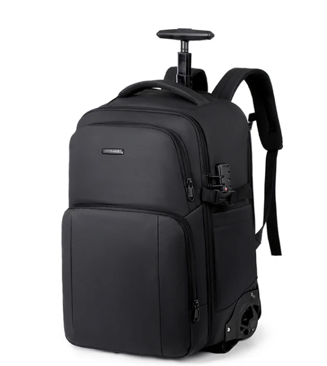 2025 Men Oxford Waterproof Rolling Backpack Men Business Travel Trolley Bags Men Carry-On Hand Luggage backpack for Men Rolling