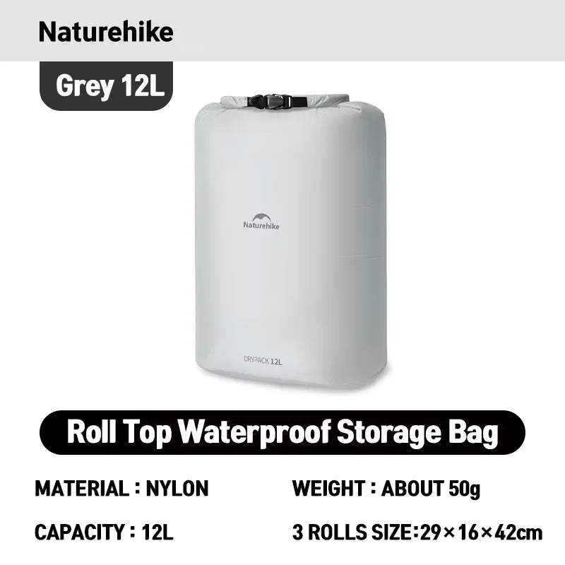 Naturehike Rolled Storage Bag Outdoor Travel Hiking Lightweight Waterproof Vacuum Compression Dispenser Bags Portable Organizer