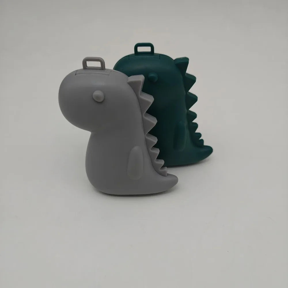 2in1 Toothbrush Head Protective Cover with Mini Toothpaste Storage Box Dinosaur Shape Toothbrush Case Cap Plastic Compact