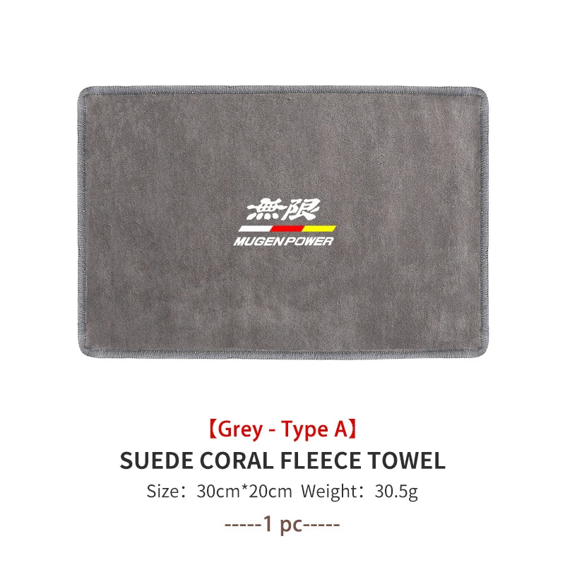 For Honda Microfiber Towel Car Drying Towel Auto Plush Wash Towel Car Cleaning Mugen Vezel Accord Fit City Legend CRV Insight