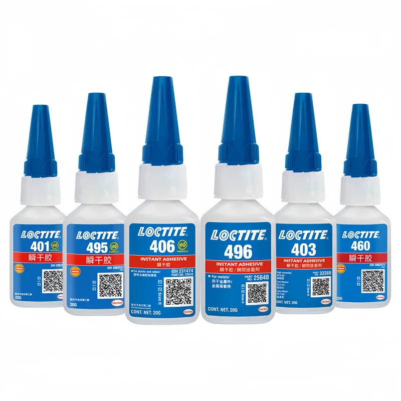 100% Original Loctite 401 403 406 480 460 415 435 454 495 498 Instant Adhesive 20g Strong Super Glue Cyanoacrylate Glue
