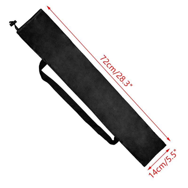 Black Strap Hiking Pole Storage Cloth Bag Oxford Waterproof Walking Stick Organizer Portable Outdoor Drawstring Bag