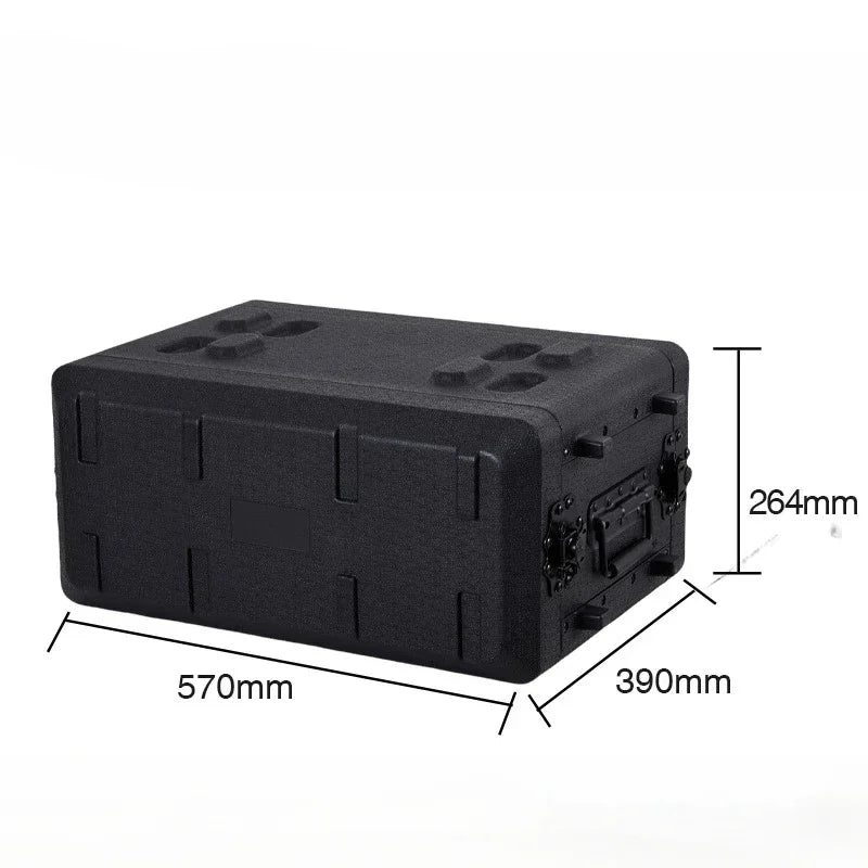 PE Plastic Power Amplifier Receiver Storage Tool Case Wireless Microphone Storage Safety Protection Tool Case Theater Stage Box