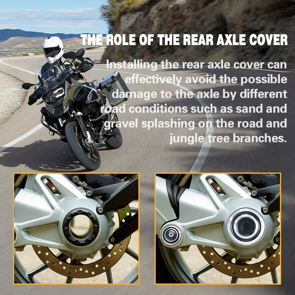 Rear Drive Plug Axle Spindle Hub Cover Slider Protector Outer Shaft Piston For BMW R9T Urban G/S Racer R1200GS K1200GT/R R1200RT