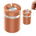 360° Stainless Steel Twist-Lock Ashtray, Windproof Odor-Proof & With Cigarette Holder for Car & Home, Smokeless Cigar Ashtray