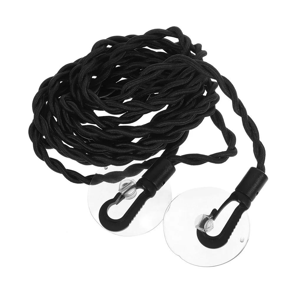 Portable Travel Clothesline Elastic Stretchable Clothes Drying Rope Suction Cup Hook Camping Hiking Outdoor Laundry Line